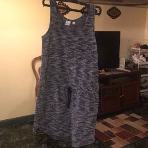 Grey Frayed Dress with pockets